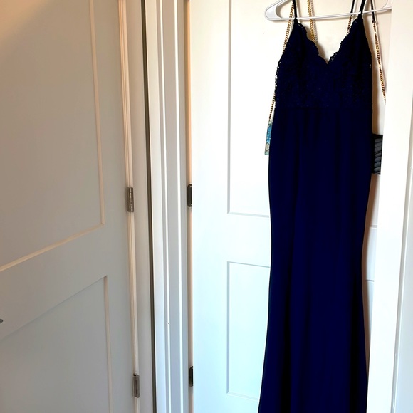 Lulus Navy Blue xs evening gown - Picture 3 of 5